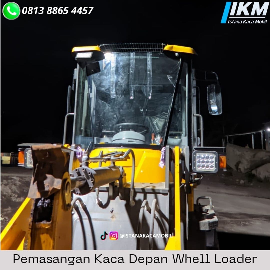 Pemasangan Kaca Alat Berat